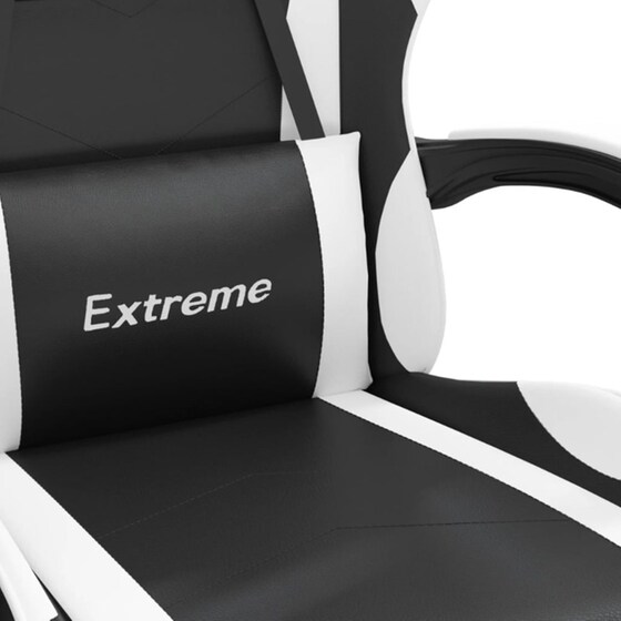 Καρέκλα Gaming VIDAXL 3143883 με Υποπόδιο από Τεχνητό Δέρμα - Μαύρο image 10