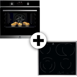 ELECTROLUX EOD6P66X & EHF6346XOK 72 Lt Inox Εντοιχιζόμενος Σετ Φούρνος και Εστία