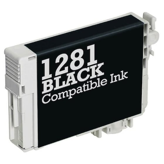 Συμβατό Epson T1281 Μαύρο Μελάνι Εκτυπωτή C13t12814010 image 0