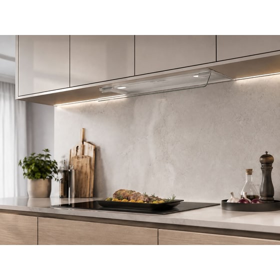DAVOLINE LINEA IX 90 90 cm Inox Μηχανισμός Απορρόφησης image 1
