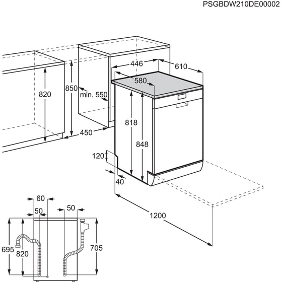 ELECTROLUX ESS64321SX SatelliteClean® για 10 Σερβίτσια Inox Πλυντήριο Πιάτων image 7