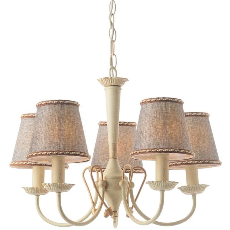 Φωτιστικό Οροφής Πολύφωτο Aca Avignon Dl8315 Μεταλλικό/Υφασμάτινο - Μπεζ ACA DECOR