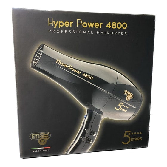 Σεσουάρ Μαλλιών ETI Hyper Power 4800 2600 W Μαύρο image 2
