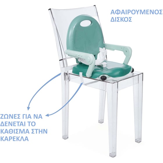 Chicco Φορητό Καρεκλάκι Φαγητού για Καρέκλα Pocket Snack Sage image 3