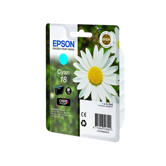 Epson 18 Κυανό Μελάνι Εκτυπωτή C13T18024010 image 1
