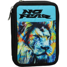 Κασετίνα Παραλληλόγραμμη No Fear Διπλή Fluo Lion