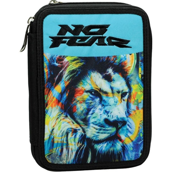 Κασετίνα Παραλληλόγραμμη No Fear Διπλή Fluo Lion image 0