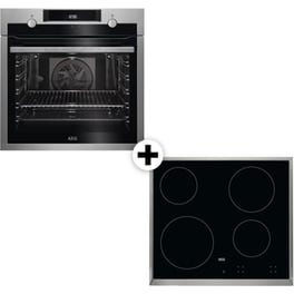 AEG HK 624000 XB & BEE435111M 72 Lt Inox Eντοιχιζόμενο Σετ Φούρνος και Εστία