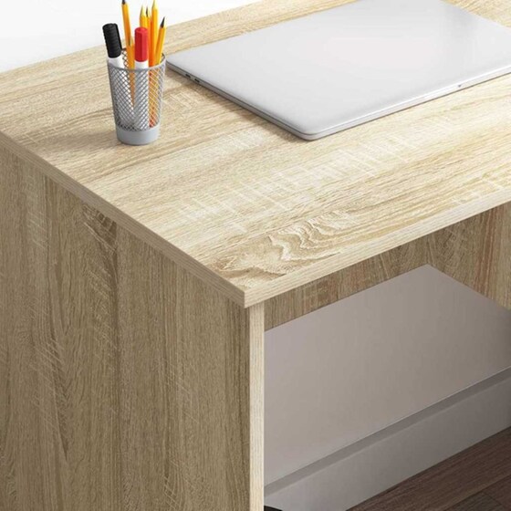 Γραφείο VidaXL από Επεξεργασμένο Ξύλο 90x49x75 cm - Sonoma Δρυς image 3