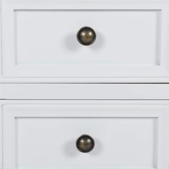 Vidaxl Κομοδίνο Με 2 Συρτάρια Λευκό Από Mdf image 5