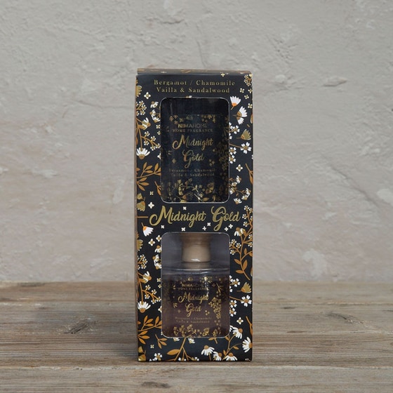 Σετ Αρωματικών Χώρου Nima Aroma Midnight Gold 2 Τμχ image 1