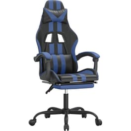 Καρέκλα Gaming VIDAXL 3143830 με Υποπόδιο από Τεχνητό Δέρμα - Μαύρο