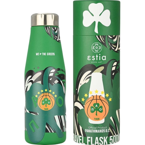 Μπουκάλι Θερμός Estia Home Art Travel Flask Save the Aegean Panathinaikos BC Edition We the Greens 500ml image 0