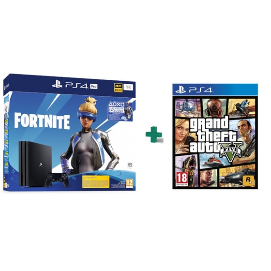 Sony PlayStation 4 Pro 1TB Fortnite Neo Versa bundles & Grand Theft Auto V image 0