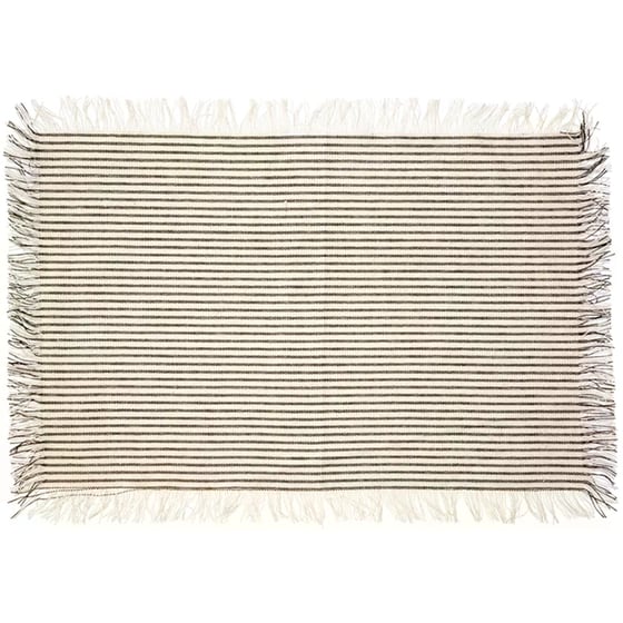 Σουπλά Spitishop από Βαμβάκι 30x45cm - Μαύρο/Μπεζ image 0