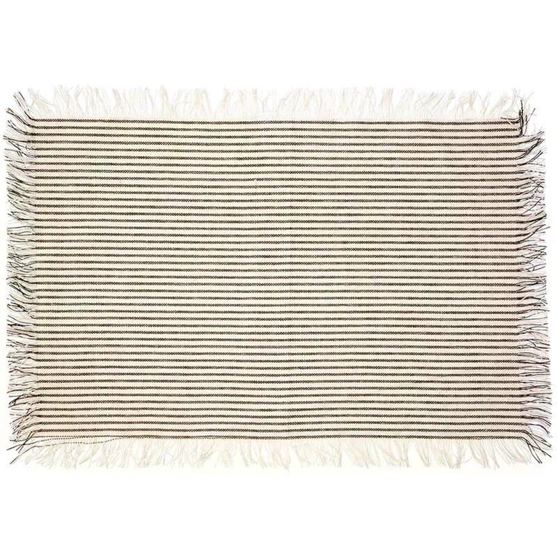 Σουπλά Spitishop από Βαμβάκι 30x45cm - Μαύρο/Μπεζ SPITISHOP