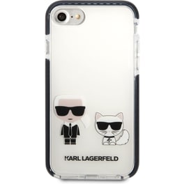 Karl Lagerfeld Ikonik Case “karl  Amp; Choupette” Θήκη Προστασίας Από Σκληρό Πλαστικό – Iphone 7/8/se (λευκό – Klhci8tpekcw)