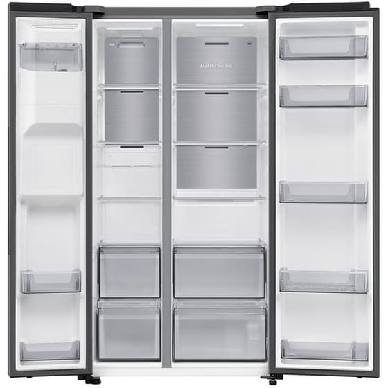 SAMSUNG RS70F64KETEF Bespoke AI No Frost 640 Lt Ασημί Ψυγείο Ντουλάπα image 2