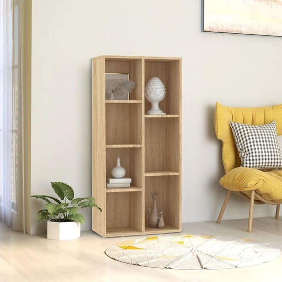 Βιβλιοθήκη VidaXL από Μοριοσανίδα 50x25x106 cm -  Sonoma/ Μπεζ image 1