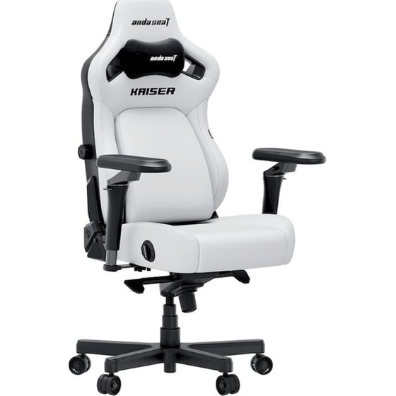 Καρέκλα Gaming Anda Seat Kaiser 4 V2 XLarge με 6D Μπράτσα Δερματίνης - Λευκή image 0