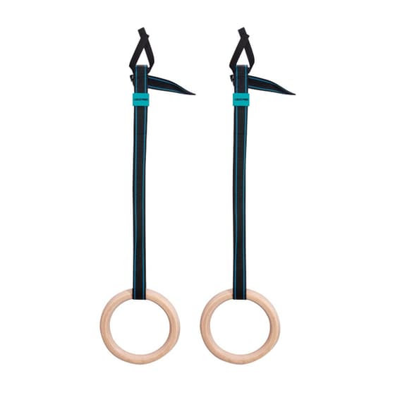 Κρίκοι Γυμναστικής Livepro Β-8123 Ξύλινοι - Μπεζ/Μαύρο image 0