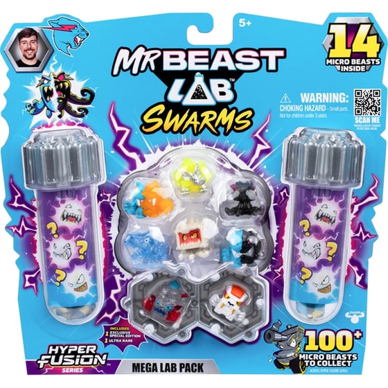 Mr Beast Lab Swarms Hyper Fusion Giochi Preziosi Mega Lab Pack 14 Φιγούρες (BTR17000) image 2