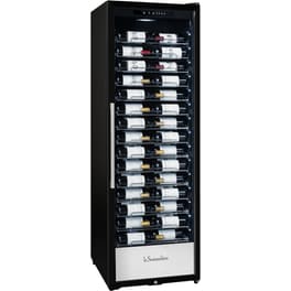LA SOMMELIERE PRO160 για 152 Μπουκάλια με Γυάλινη Anti-UV Πόρτα και LED φωτισμό Μαύρο Συντηρητής Κρασιών