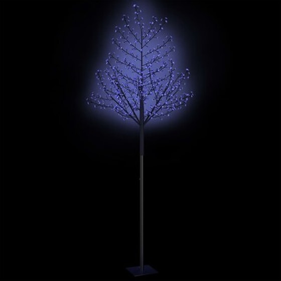 Χριστουγεννιάτικο Δέντρο VidaXL από Φωτάκια 600 Led 3m - Μαύρο/Μπλε image 4