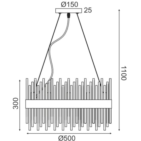 Φωτιστικό Οροφής Aca Decor Dynasty G9 Μεταλλικό 50x30cm - Χρυσό/Διάφανο image 1