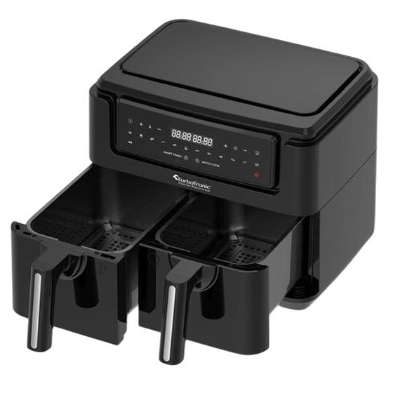 TURBOTRONIC 1750W 7.6 L Μαύρη Διπλή Φριτέζα Αέρος image 1