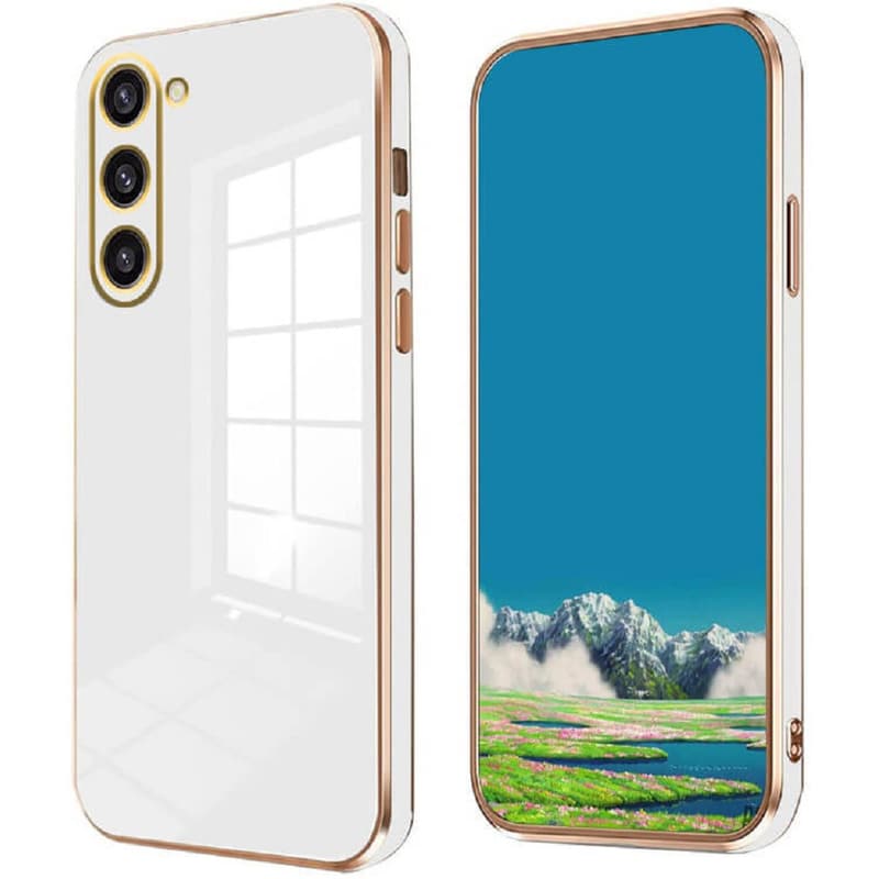 Θήκη Samsung Galaxy S23+ - Bodycell Gold Plated - Λευκό