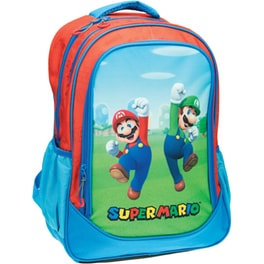Τσάντα Πλάτης Δημοτικού Οβάλ Gim Super Mario