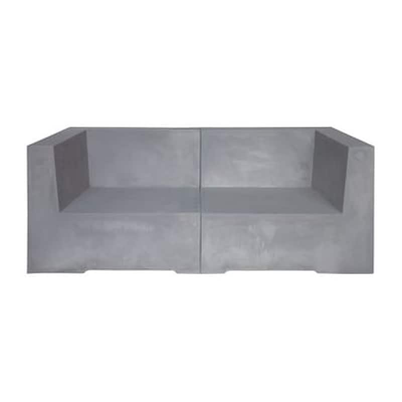 WOODWELL Καναπές Concrete Διθέσιος Cement Grey 160x83x65cm - Γκρι