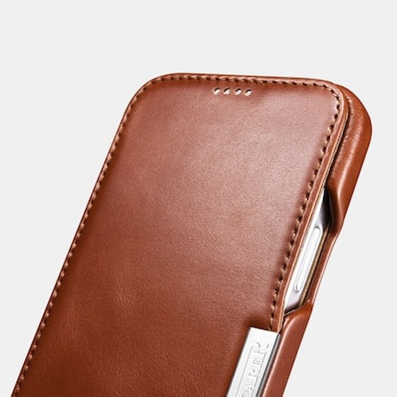 Θήκη Apple iPhone 12 Pro Max - Icarer Side-open Vintage Series - Brown image 3