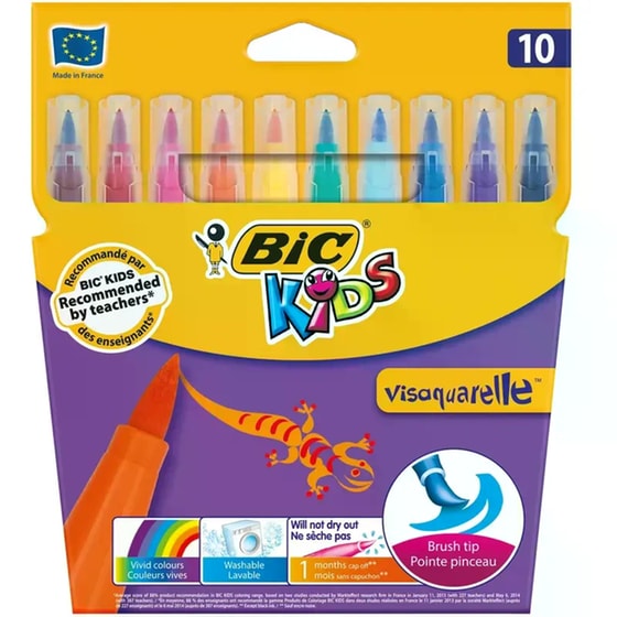 Μαρκαδόροι Ακουαρέλας Bic Visa 1.7 mm (10 Τεμάχια) image 0