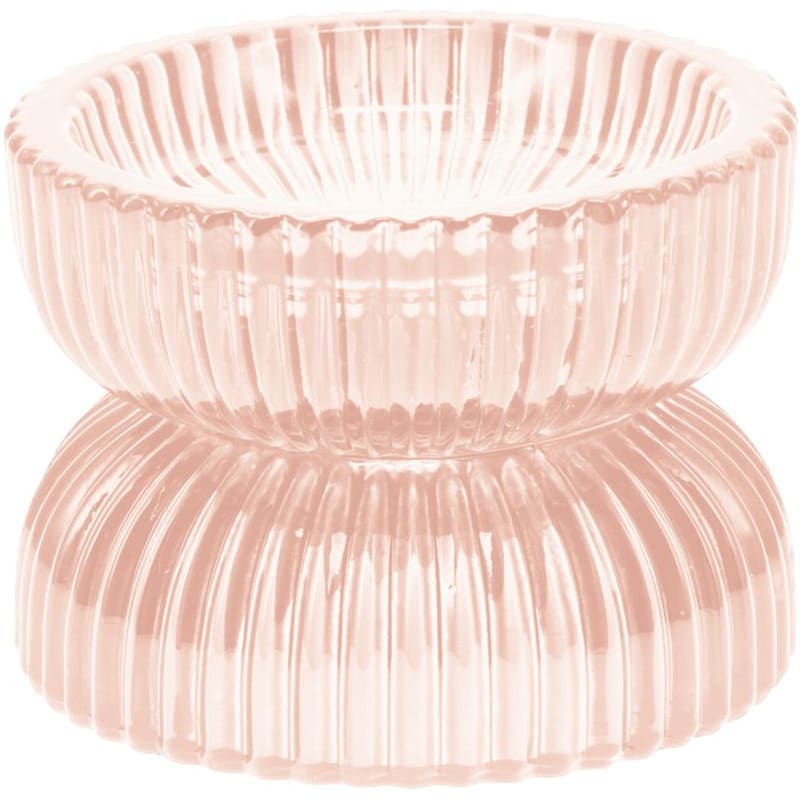 Κηροπήγιο Spitishop Κ-μ Aae430600 Γυάλινο 7.8x6cm - Σομόν SPITISHOP