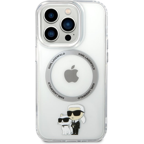 Karl Lagerfeld Iml Nft Back Cover Hard Case Karl  Amp; Choupette Διάφανη Θήκη Προστασίας Με Ενσωματωμένο Δαχτυλίδι Magsafe – Iphone 14 Pro Max (clear/grey) image 0