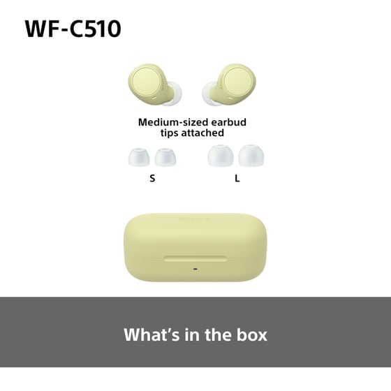 Ακουστικά Bluetooth Sony WF-C510 Truly Wireless Earbuds - Κίτρινα image 6