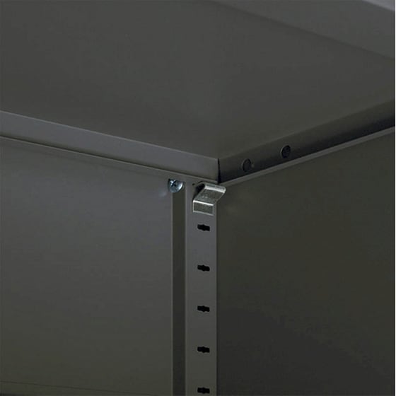 Ντουλάπα Vesta Δίφυλλη Μεταλλική 70x40x181cm - Ανθρακί image 5