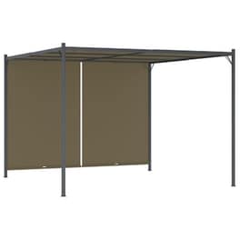 Vidaxl Πέργκολα Κήπου Με Πτυσσόμενη Οροφή Taupe 3 X 3 Μ. 180 Γρ/μ²