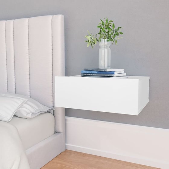 Κομοδίνο Vidaxl Κρεμαστό Από Μοριοσανίδα 40x30x15 cm - Λευκό image 2