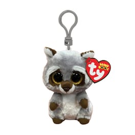 Λούτρινο Με Κλιπ TY Beanie Boos Oakie Ρακούν Γκρι 8.5 cm