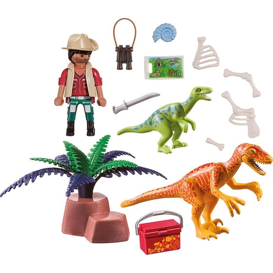 PLAYMOBIL® Dinos Maxi Βαλιτσάκι Εξερευνητής και Δεινόσαυροι (70108) image 1