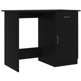 Γραφείο με Συρτάρια VidaXL από Μοριοσανίδα 100x50cm - Μαύρο