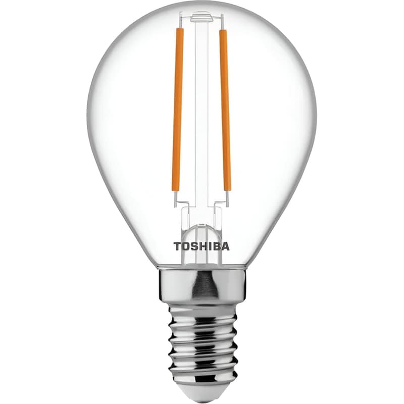 TOSHIBA Λάμπα LED Toshiba Filament G45 E14 2.5W 2700K - Θερμό Λευκό