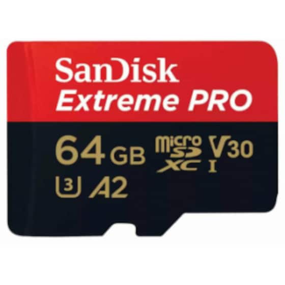 Sandisk Extreme Pro microSDXC 64GB U3 V30 A2 UHS-I με αντάπτορα image 0