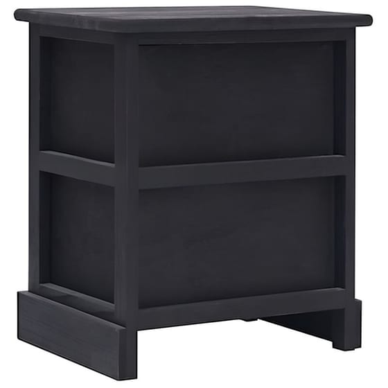 Κομοδίνο Vidaxl Από Ξύλο Παυλώνιας 2τμχ 38x28x45 cm - Μαύρο image 3