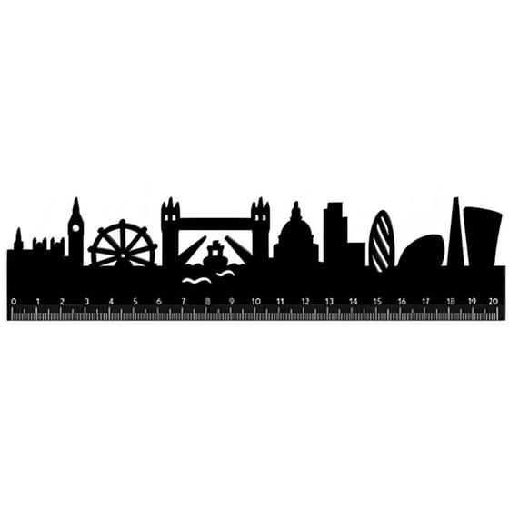 Χάρακας Legami Follow The Skyline London 20 cm image 0