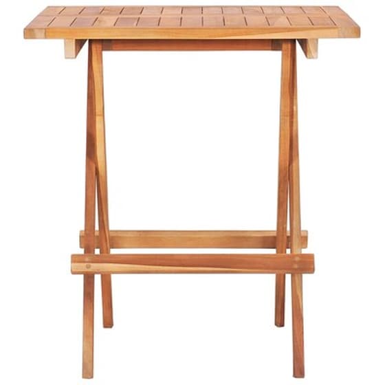 Vidaxl Σετ Επίπλων Mπιστρό 3 Τεμ. Μασίφ Ξύλο Teak Με Μπλε Μαξιλάρια image 4