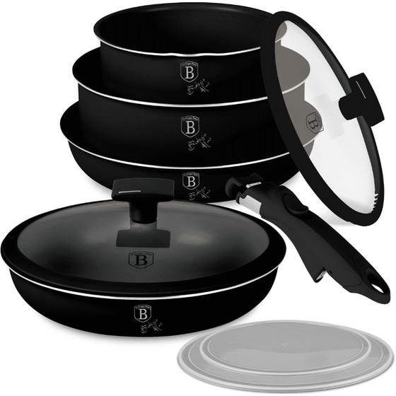 Σετ Μαγειρικά Σκεύη BERLINGER BH-8258 9 τμχ Μαύρο image 0